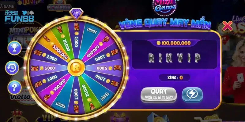 Các phần thưởng khi tham gia vòng quay may mắn tại Fun88
